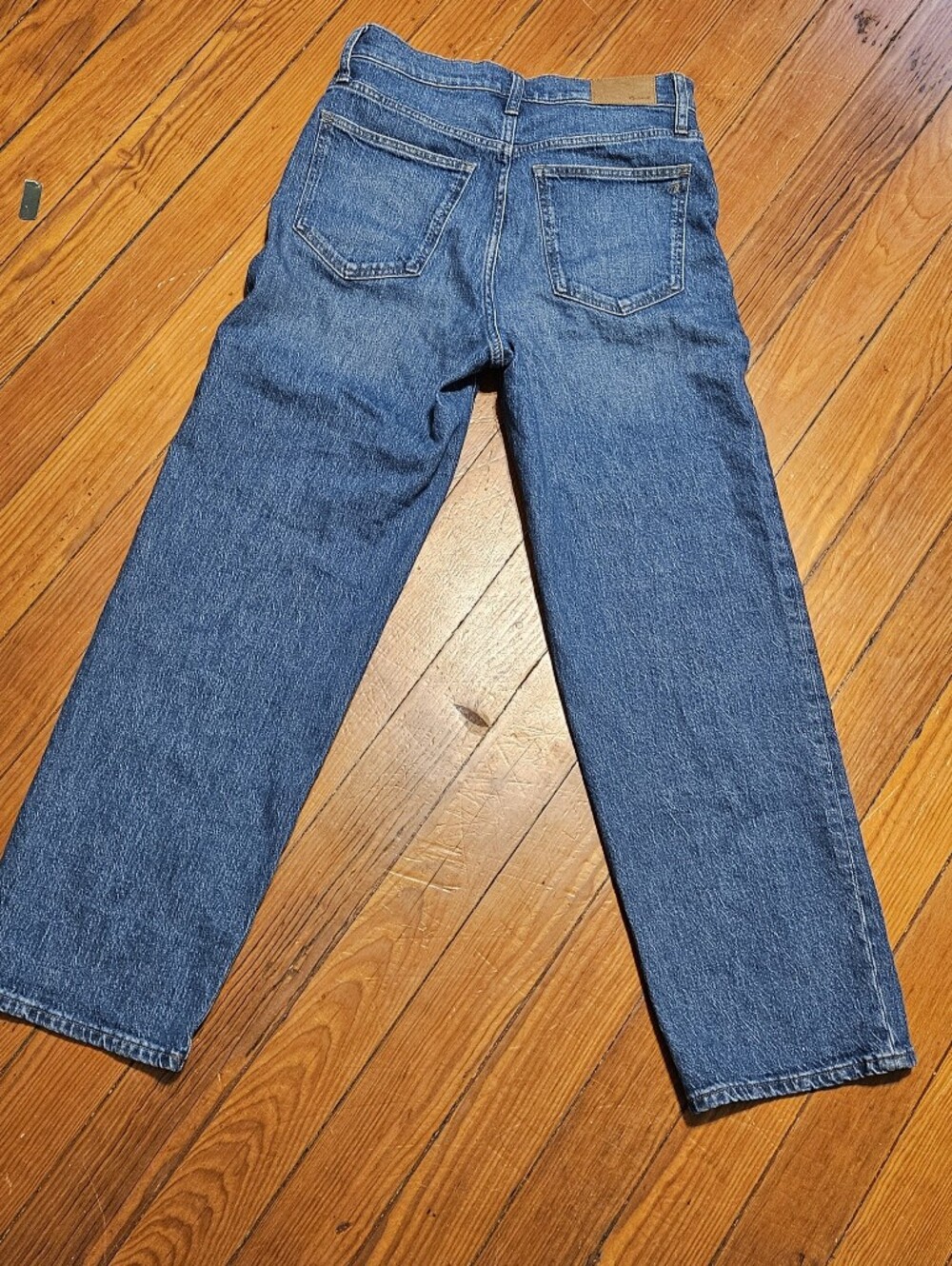 Madewell The Perfect Vintage Wide-Leg Blue Denim Jeans